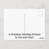 Weltfrieden Bethlehem Star Weihnachten Postkarte (Rückseite)