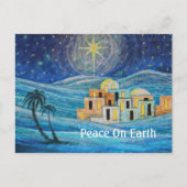 Weltfrieden Bethlehem Star Weihnachten Postkarte (Vorderseite)
