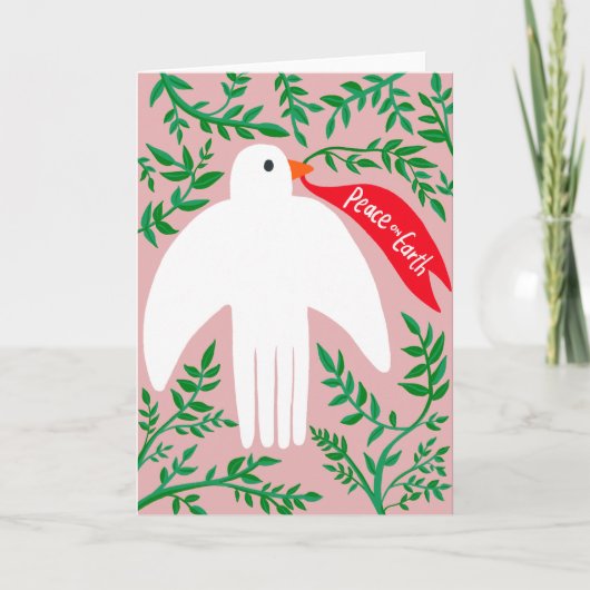 Weltfrieden Bird Dog Weihnachtsfeiertag Karte (Vorderseite)