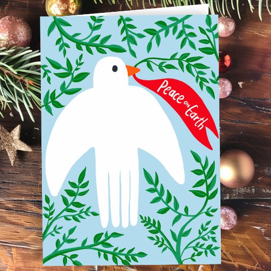 Weltfrieden Bird Dog Weihnachtsfeiertag Karte