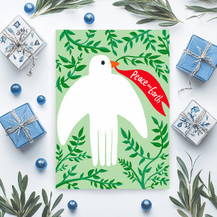 Weltfrieden Bird Dog Weihnachtsfeiertag Karte