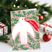 Weltfrieden Bird Dog Weihnachtsfeiertag Karte