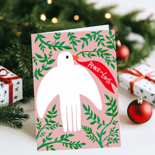 Weltfrieden Bird Dog Weihnachtsfeiertag Karte