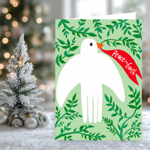 Weltfrieden Bird Dog Weihnachtsfeiertag Karte