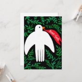 Weltfrieden Bird Dog Weihnachtsfeiertag Karte (Vorderseite/Rückseite Beispiel)