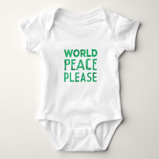 Weltfrieden bitte baby strampler (Vorderseite)