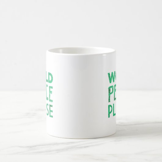 Weltfrieden bitte kaffeetasse (Mittel)