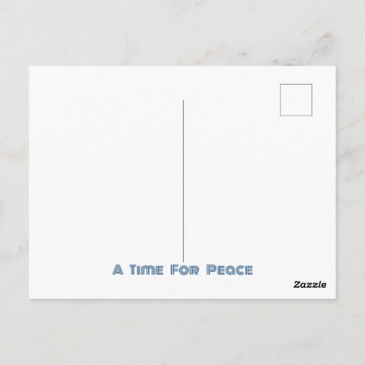 Weltfrieden Blue Green Pattern Postkarte (Rückseite)