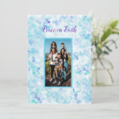 Weltfrieden Blue Violet Personalisiert Holiday C Karte (Stehend Vorderseite)