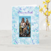 Weltfrieden Blue Violet Personalisiert Holiday Karte (Gelbe Blume)