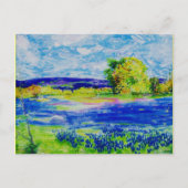 Weltfrieden Bluebonnet Fields Postkarte (Vorderseite)