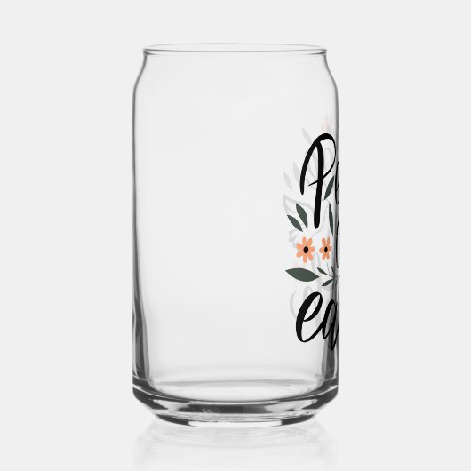 Weltfrieden Blumendesign Dosenglas (Rechts)