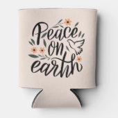 Weltfrieden Blumendesign Dosenkühler (Vorderseite)