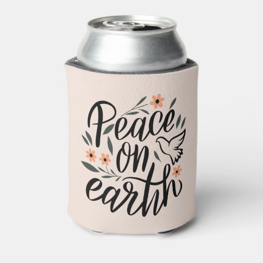 Weltfrieden Blumendesign Dosenkühler (Kanne Rückseite)