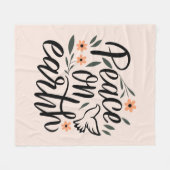 Weltfrieden Blumendesign Fleecedecke (Vorderseite (Horizontal))