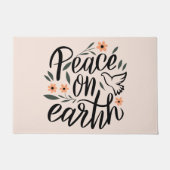 Weltfrieden Blumendesign Fußmatte (Vorderseite)