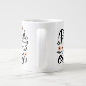 Weltfrieden Blumendesign Jumbo-Tasse (Rückseite)