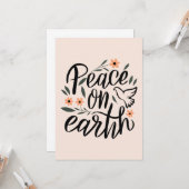 Weltfrieden Blumendesign Karte (Vorderseite/Rückseite Beispiel)