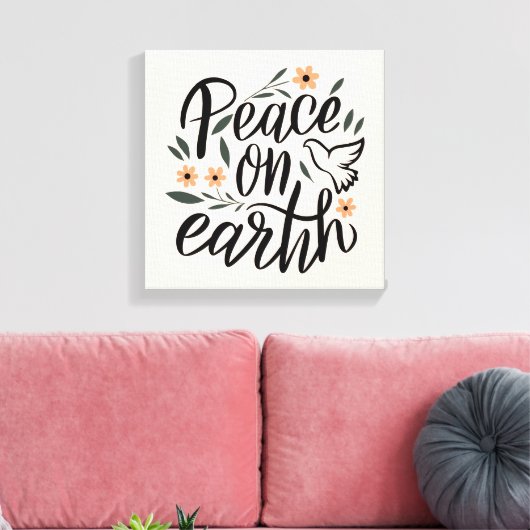 Weltfrieden Blumendesign Leinwanddruck (Insitu (Wohnzimmer))