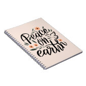 Weltfrieden Blumendesign Notizblock (Rechte Seite)