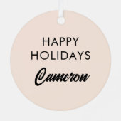 Weltfrieden Blumendesign Ornament Aus Metall (Rückseite)