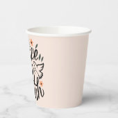 Weltfrieden Blumendesign Pappbecher (Links)