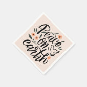 Weltfrieden Blumendesign Serviette (Ecke)