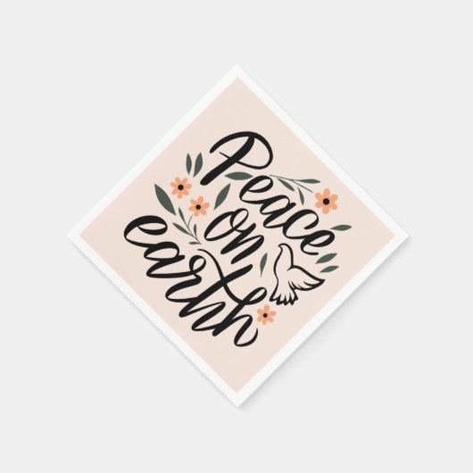 Weltfrieden Blumendesign Serviette (Ecke)