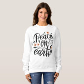 Weltfrieden Blumendesign Sweatshirt (Vorne ganz)