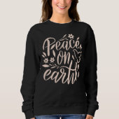 Weltfrieden Blumendesign Sweatshirt (Vorderseite)