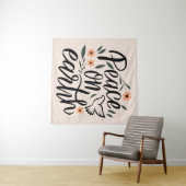 Weltfrieden Blumendesign Wandteppich (Beispiel (Horizontal))