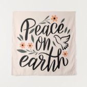 Weltfrieden Blumendesign Wandteppich (Vorderseite)