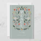 Weltfrieden Botanische Weihnachtskarte Feiertagskarte (Vorderseite)