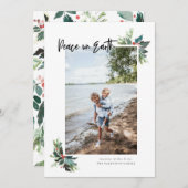 Weltfrieden Botanisches Berry Foto Feiertagskarte (Vorne/Hinten)