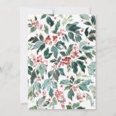 Weltfrieden Botanisches Berry Foto Feiertagskarte (Rückseite)