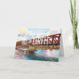 Weltfrieden Bridge Feiertagskarte