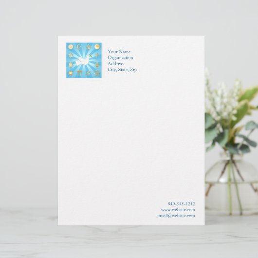 Weltfrieden Briefkopf (Stehend Vorderseite)