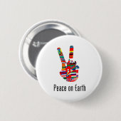 Weltfrieden Button (Vorne & Hinten)