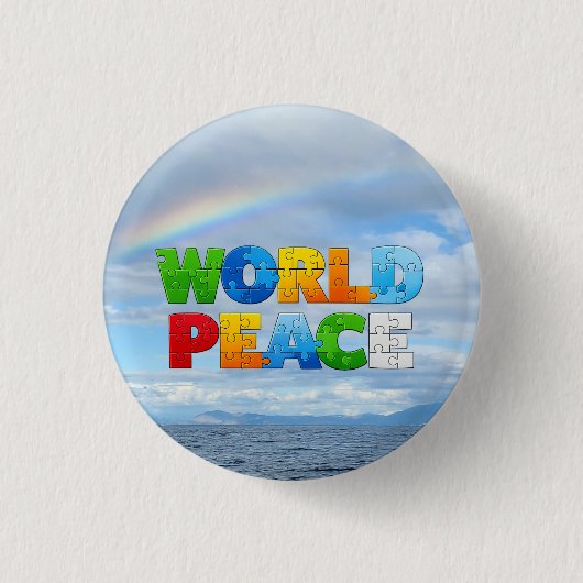 Weltfrieden Button (Vorderseite)