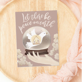 Weltfrieden Christliche Krippe Schneeglobe Postkarte