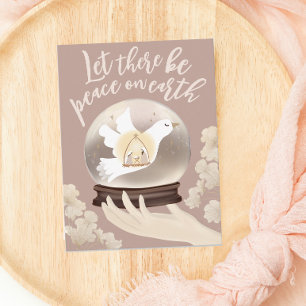 Weltfrieden Christliche Krippe Schneeglobe Postkarte