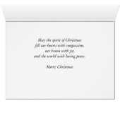 Weltfrieden Christmas Poinsettia auf Black (Innenansicht Horizontal (Unten))