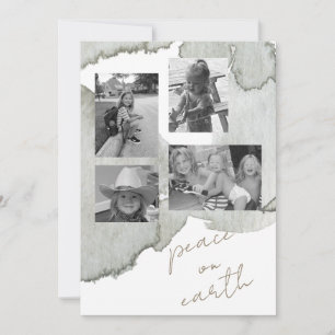 Weltfrieden Collage B/W Foto II Feiertagskarte