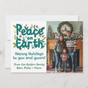 WELTFRIEDEN CUSTOM FOTO Weihnachtsvorstellung Feiertagskarte