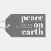 Weltfrieden Custom Moderne Minimalistische Weihnac Geschenkanhänger (Rückseite Horizontal)