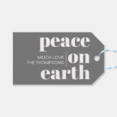 Weltfrieden Custom Moderne Minimalistische Weihnac Geschenkanhänger (Vorderseite (Horizontal))