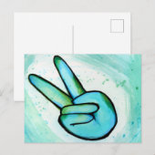 Weltfrieden Day Peace Sign Art Friedlich Postkarte (Vorne/Hinten)