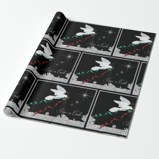 Weltfrieden der weißen Taube Geschenkpapier (Ungerollt)