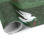 Weltfrieden der weißen Taube Geschenkpapier (Rolleneckpunkt)