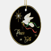 Weltfrieden der weißen Taube Keramik Ornament (Rechts)